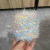50 g/piece Metallic Feather Bean Yarn for Hand Knitting and Contrast Crochet, Companion Yarn, Long-Hair Eyeflash Fancy Line (Color: 9) view 2