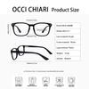 OCCI CHIARI Blue-Light-Filtering Reading Glasses for Women 4.0, Medium Rectangular Computer Glasses, Fashionable Readers with Metal Hinges (Black, 400) view 4