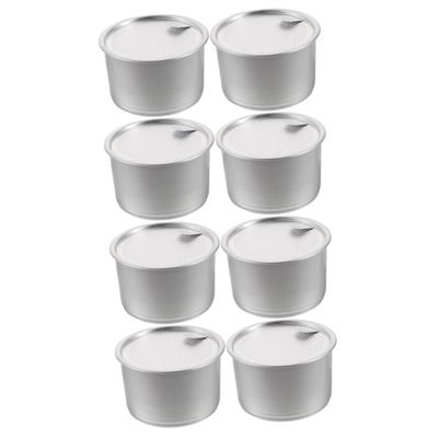 BESTonZON 8-Piece Food-Grade Aluminum Storage Tins with Lids