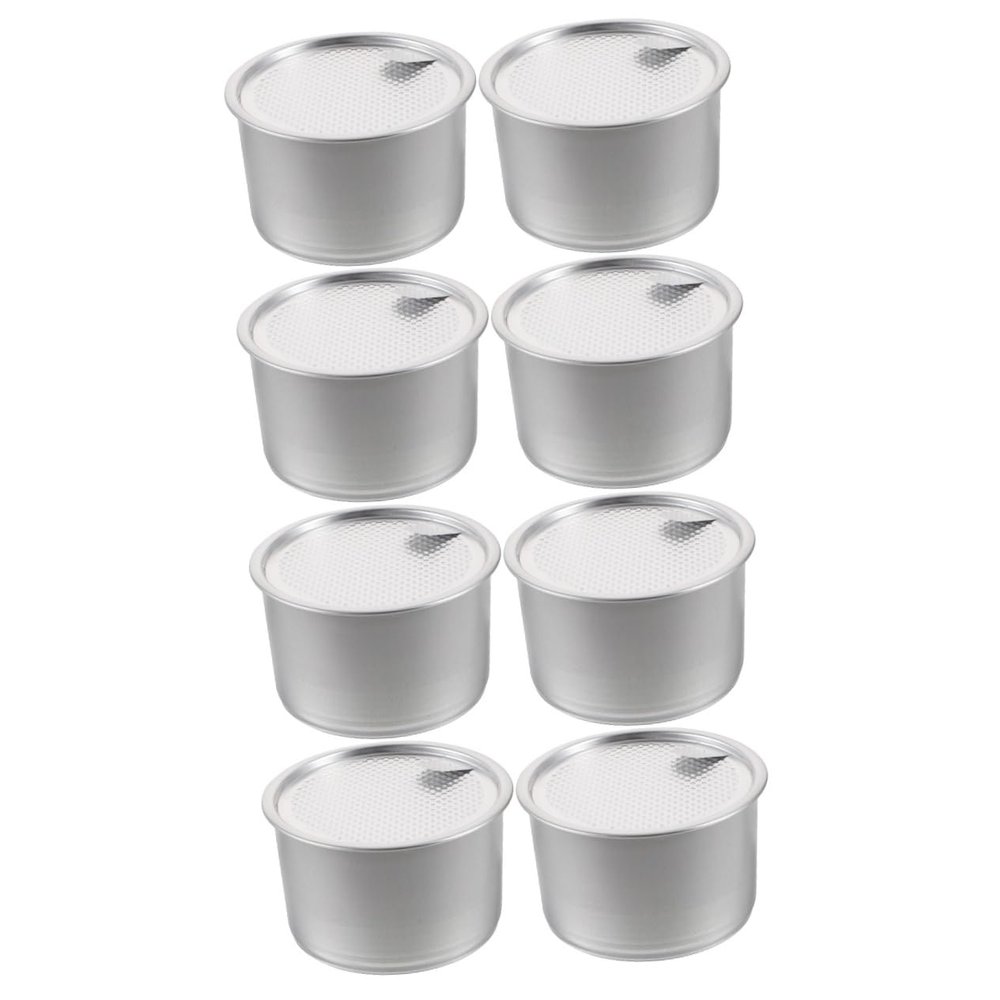 BESTonZON 8-Piece Food-Grade Aluminum Storage Tins with Lids