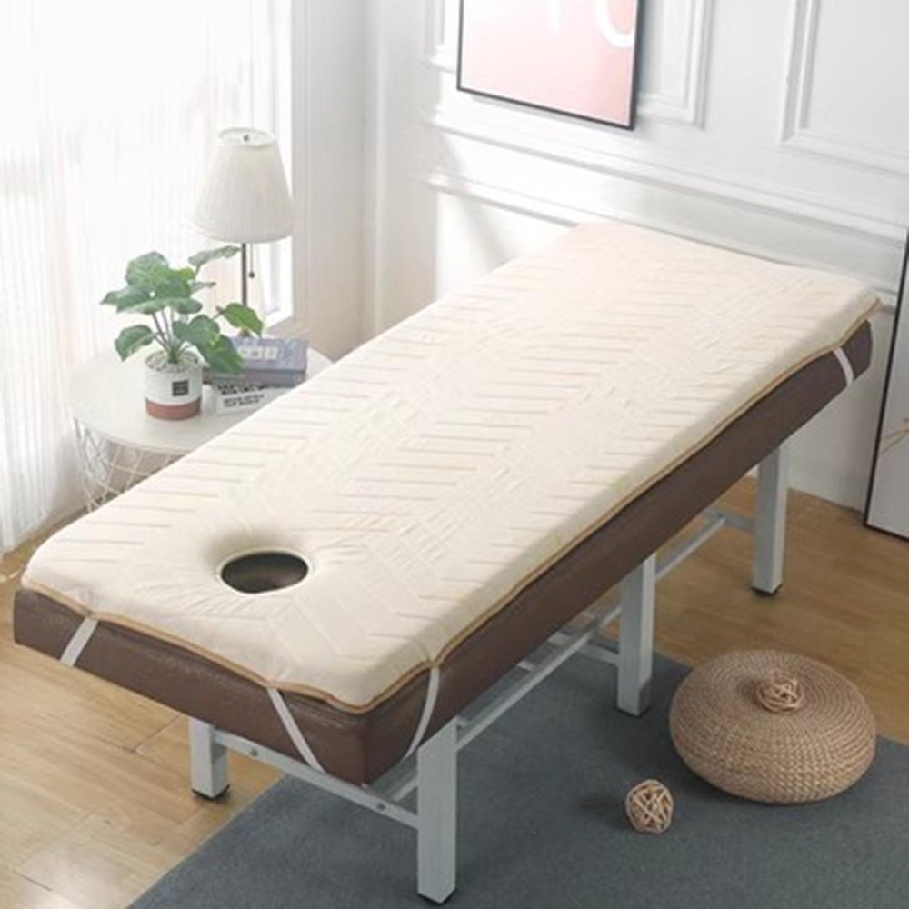 Foam Mattress Topper for Eyelash Beds, Spa Beds and Massage Tables with Elastic Straps (70 x 190 x 6 cm, White)