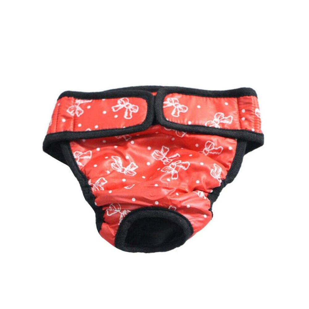Dog Diapers for Female Dogs, 2-Pack, Cotton, Red