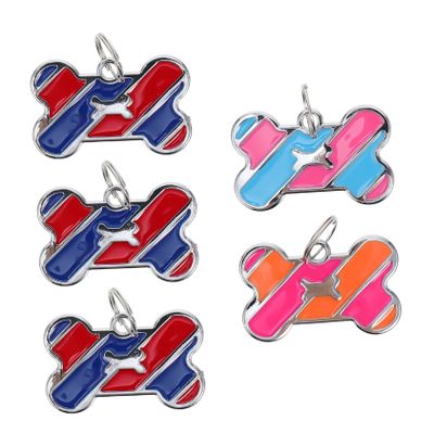 minkissy 5-Pack Bone-Shaped Pet ID Tags