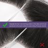Men’s Human Hair PU Frontal Hairpiece for Receding V-Shaped Hairlines, Black, 1.57 × 6.3 in view 3