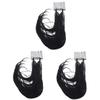 ABOOFAN 3-Piece Messy Bun Hairpiece for Synthetic Hair, Easy to Attach with Comb Clip, for Voluminous Hairstyles, Natural Black view 1