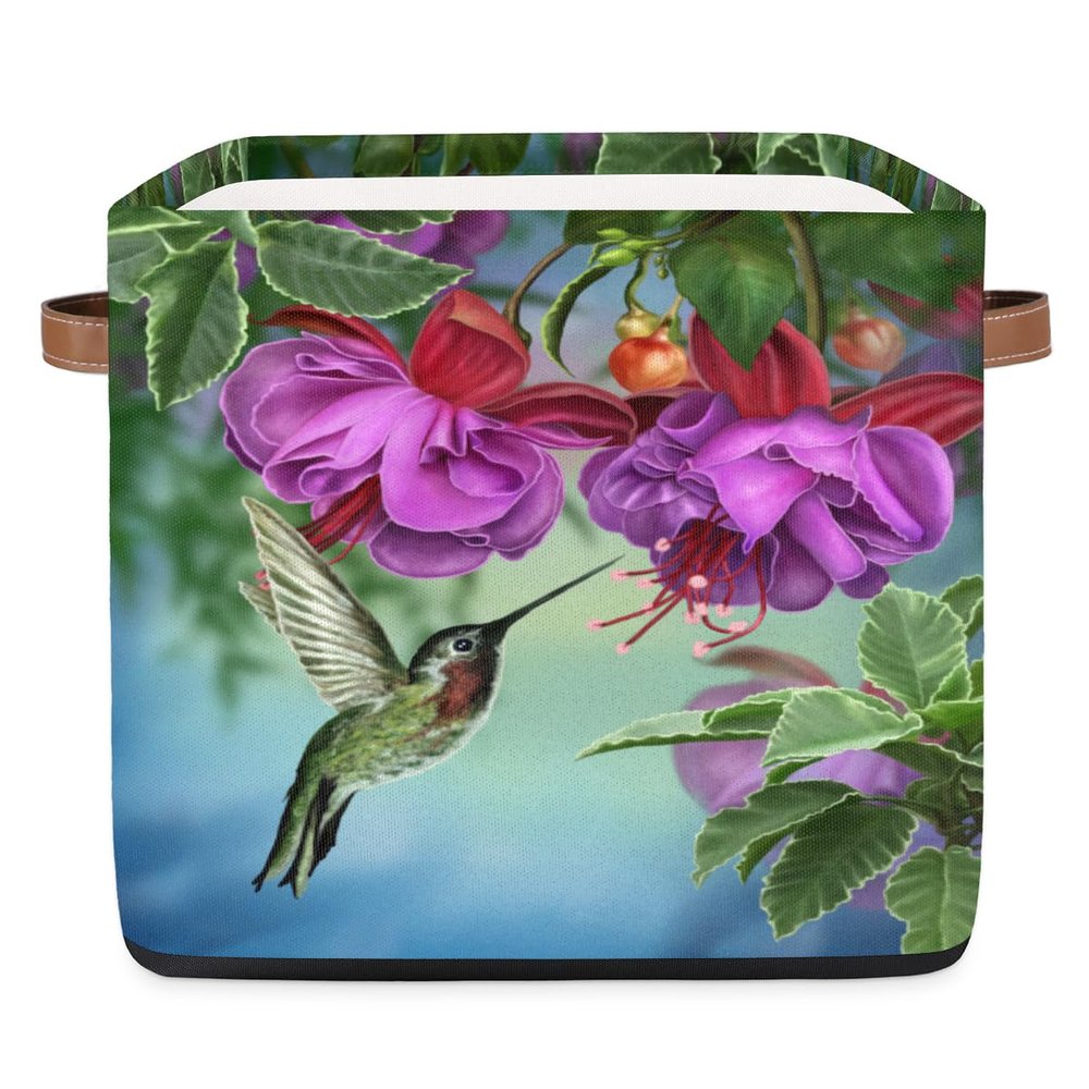 TropicalLife Hummingbird Storage Basket, Bird and Flower, 36 L
