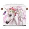 TropicalLife 36 L Collapsible Storage Basket with Unicorn Design view 1