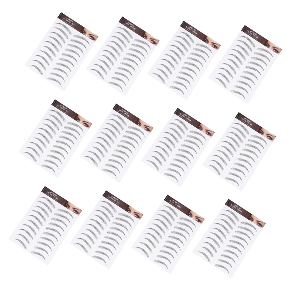 POPETPOP 36-Sheet Waterproof Eyebrow Transfer Stickers