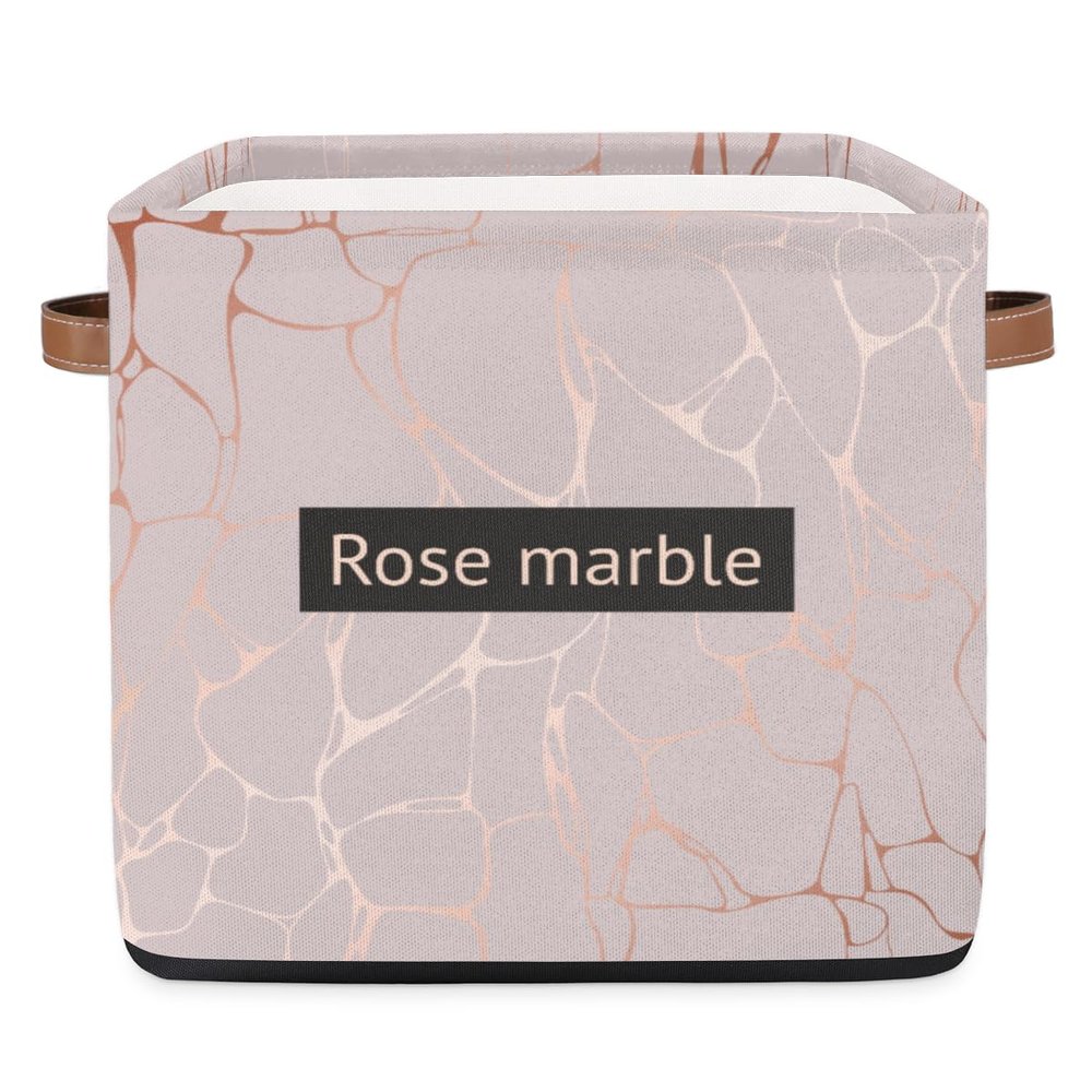 TropicalLife Marble-Pattern Storage Basket, 36 L, Foldable