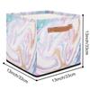 TropicalLife Marble Swirl Storage Basket, 36 L, Foldable Fabric Organizer view 2