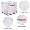 TropicalLife Marble Swirl Storage Basket, 36 L, Foldable Fabric Organizer view 3