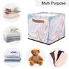 TropicalLife Marble Swirl Storage Basket, 36 L, Foldable Fabric Organizer view 4
