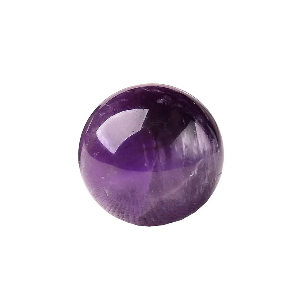 AtkitS Natural Amethyst Crystal Ball, Reiki Quartz Energy Ornament, 1 pc