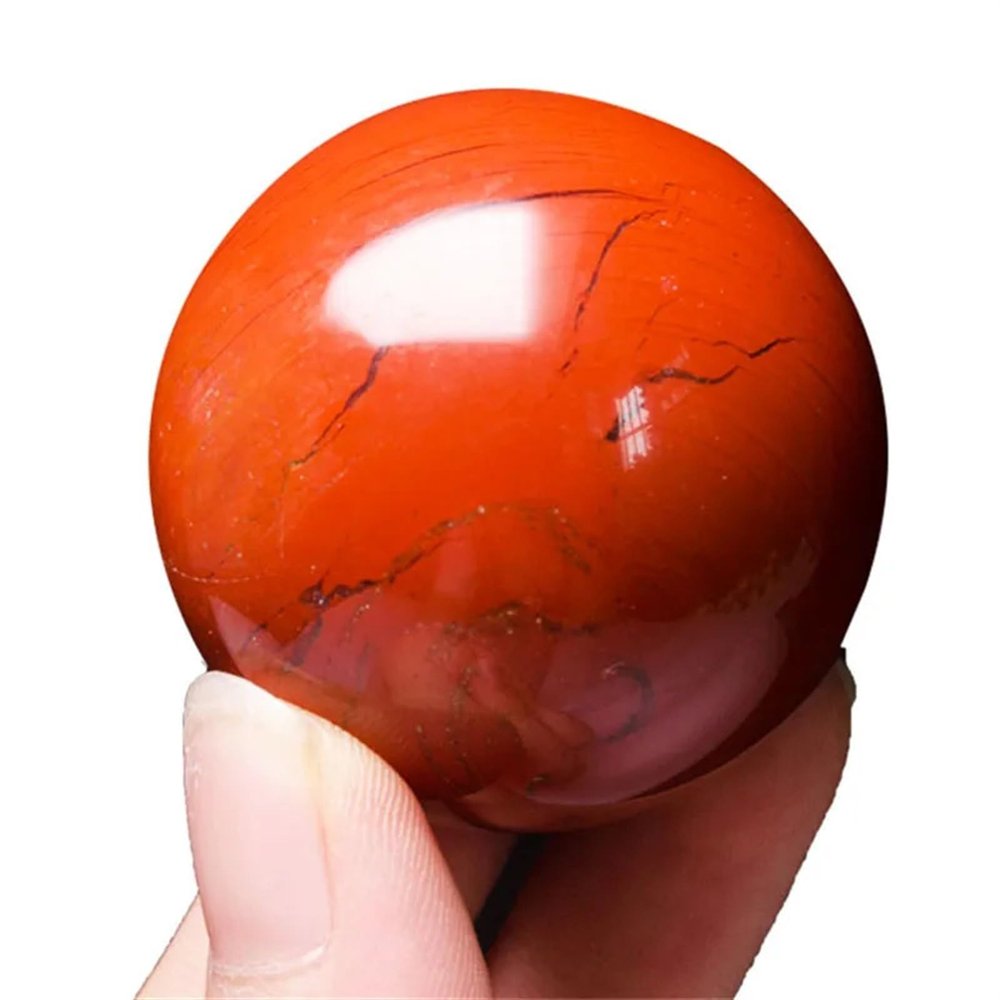 AtkitS Schn Natural Red Jasper Crystal Ball, 1 Pc, 55 mm