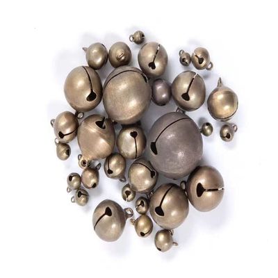 Handbell, Small Bells, 50 Pieces, Bronze-Colored Brass, Small Bell Pendants, Charm Jewelry, Loose Spacer Beads (Color: Brown) (Color: Bronze, 20 cm, 5 Pieces) (Color: Silver, 8 cm, 50 Pieces)