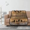 LAMAME Many Zombie Printed Soft Double-Layer Fleece Blanket, Warm All-Season Blanket view 1