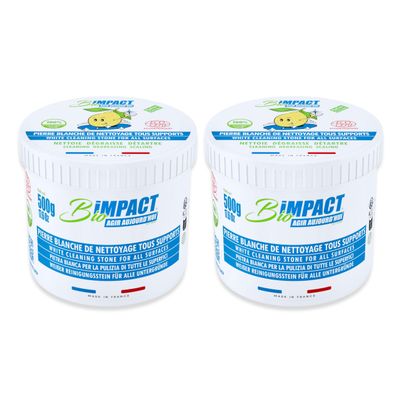 Universal Cleaner for the Entire Household | Cleaning Stone | incl. Sponge | 2 x 500 g | ECOCERT-Certified