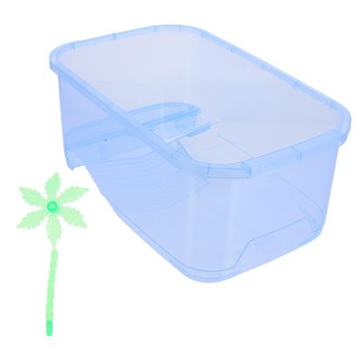 minkissy 3-Piece Plastic Reptile Feeding Boxes for Turtles, Geckos, and Small Pets