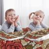 3-Piece Queen Tencel Duvet Cover Set with 2 Pillowcases, Wrinkle-Resistant Retro Skull & Red Roses view 1