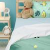 3-Piece Queen Duvet Cover Set with 2 Pillowcases, Breathable Tencel, Green Avocado Pattern view 4
