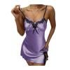 SPABOY Women's Silk Satin Lace Lingerie Dress view 1