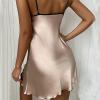 SPABOY Women's Silk Satin Lace Lingerie Dress view 2