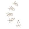 5 Stainless Steel Food Clips for Bird Cages, Silver view 1