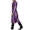 Black Latex Fetish Rubber Cheongsam Dress with Back Zipper, Orange, S view 2