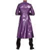 Black Latex Fetish Rubber Cheongsam Dress with Back Zipper, Orange, S view 3