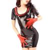 Women's White Latex Dress, Sleeveless, Long Skirt, Evening Dress, Hip Pocket, Size S view 3