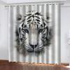 SATUSA Blackout Curtains with 3D White Tiger Pattern, 2-Piece Set, 79 x 63 in view 1
