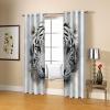 SATUSA Blackout Curtains with 3D White Tiger Pattern, 2-Piece Set, 79 x 63 in view 2