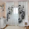 SATUSA Blackout Curtains with 3D White Tiger Pattern, 2-Piece Set, 79 x 63 in view 4