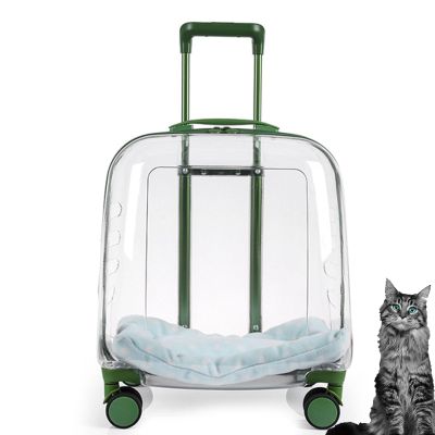 GAMAK 2-in-1 Pet Trolley Carrier with Telescopic Handle and Wheels, for Cats and Dogs up to 10 kg, 41 x 41 x 31 cm, Color B