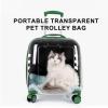 GAMAK 2-in-1 Pet Trolley Carrier with Telescopic Handle and Wheels, for Cats and Dogs up to 10 kg, 41 x 41 x 31 cm, Color B view 2