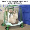 GAMAK 2-in-1 Pet Trolley Carrier with Telescopic Handle and Wheels, for Cats and Dogs up to 10 kg, 41 x 41 x 31 cm, Color B view 3