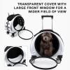 GAMAK Plastic Cat Carrier with Wheels and Telescopic Handle, Ventilated Travel Carrier for Small and Medium Pets, Color A view 2