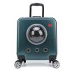 GAMAK Plastic Pet Carrier with Telescopic Handle and Wheels, 42 × 24 × 38 cm, Blue view 1