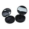 POPETPOP 4-Piece Round Refillable Cosmetic Containers with Mirrors, Black view 2