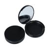 POPETPOP 4-Piece Round Refillable Cosmetic Containers with Mirrors, Black view 4