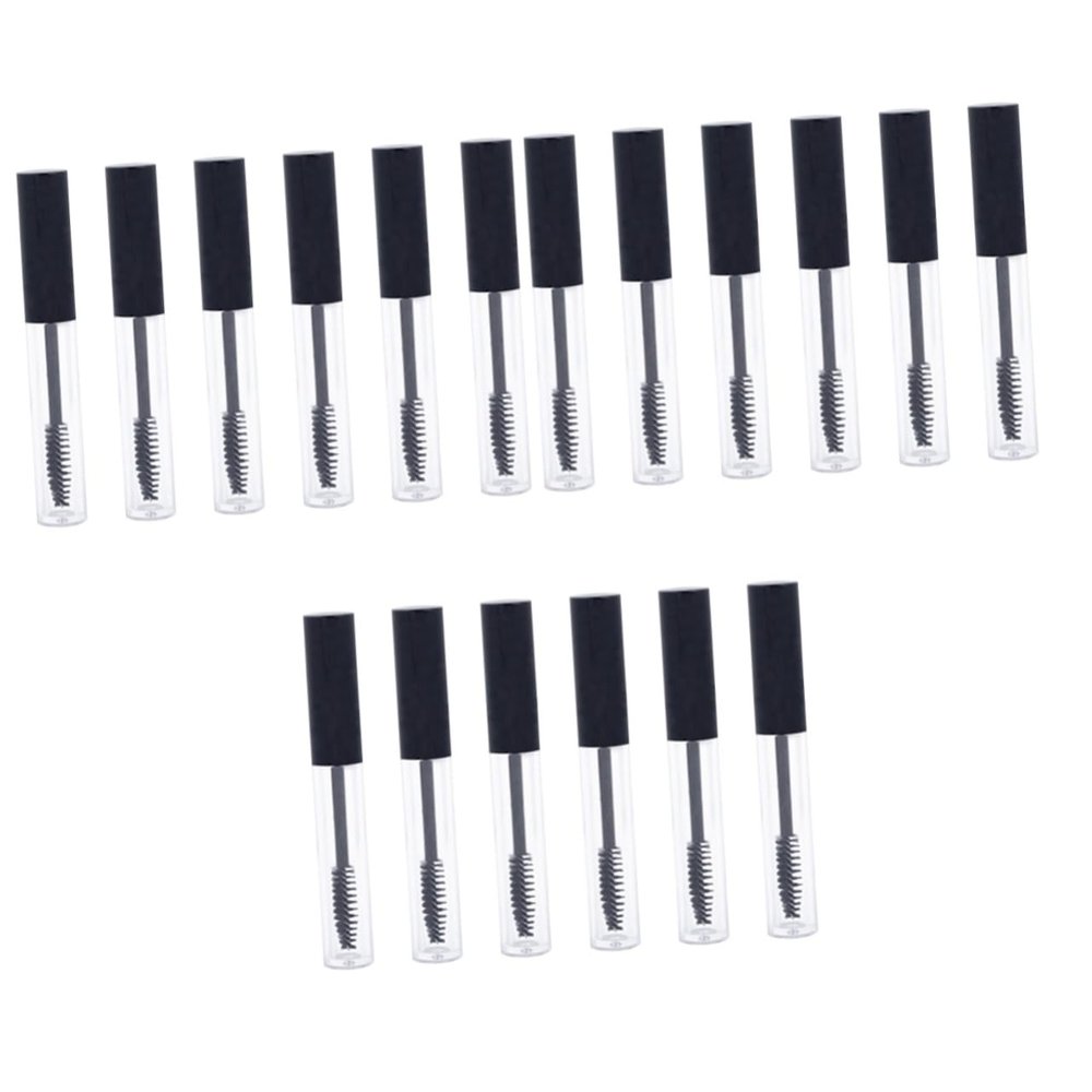 FOMIYES 18-Piece Empty Mascara Tubes with Brushes, Clear and Portable