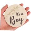 Kisangel 6 Round Birth Announcement Milestone Cards, 10 cm, for Newborns and Baby Showers view 4