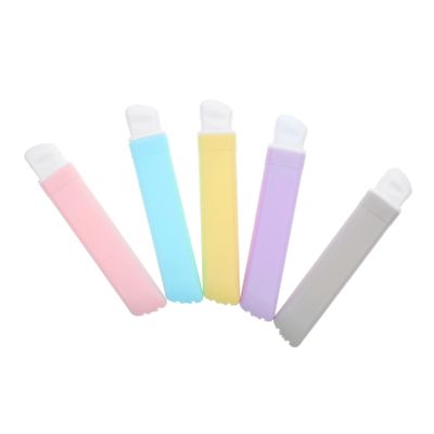 GLEAVI 5-Piece Foldable Travel Toothbrush Set for Adults, Decorative Bristles, Assorted Colors