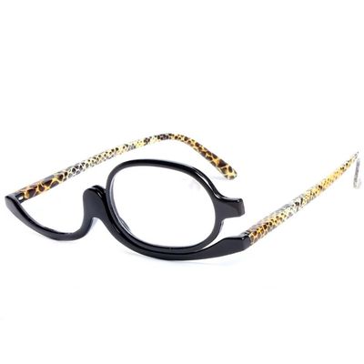 NILZA Flip-Down Makeup Reading Glasses for Women, Tortoiseshell, +3.00