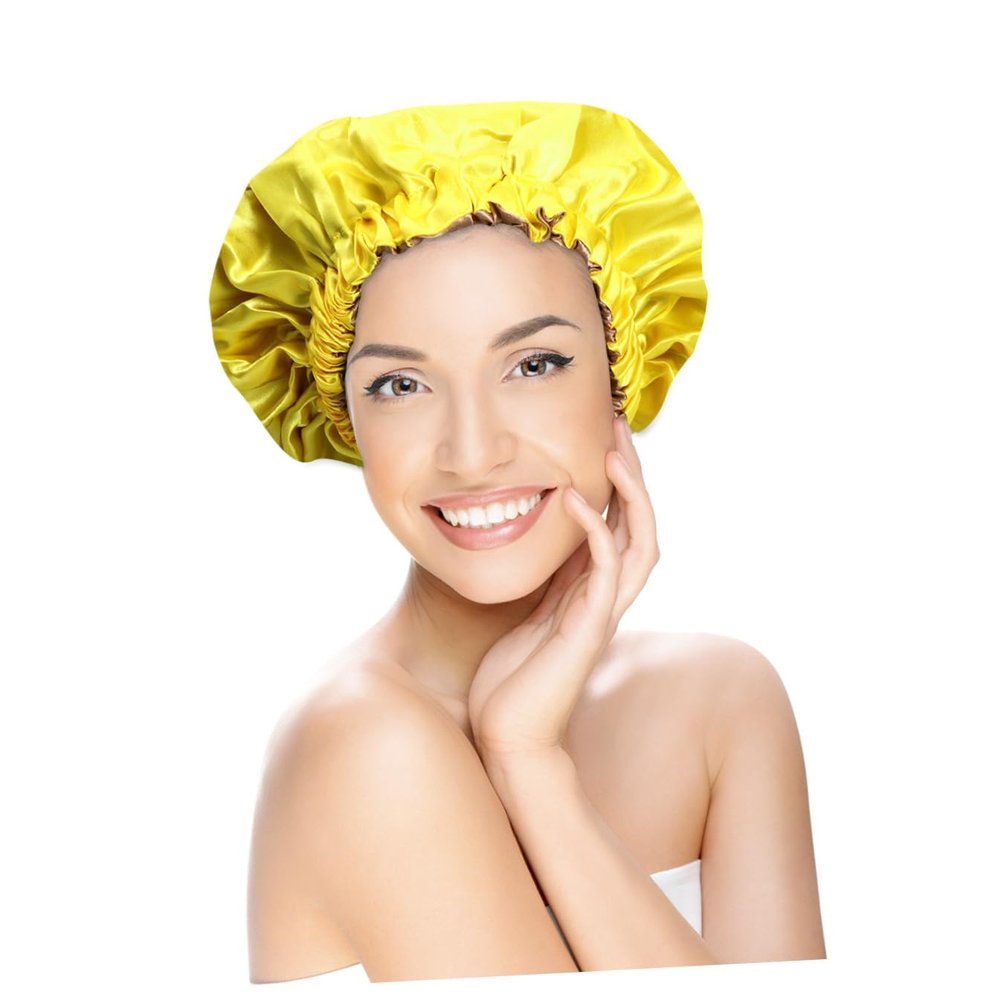 FRCOLOR Satin Sleep Cap with Adjustable Elastic Band for Women