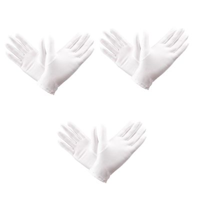 minkissy Elastic Cotton Gloves, 9 Pairs, White