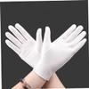 minkissy Elastic Cotton Gloves, 9 Pairs, White view 3
