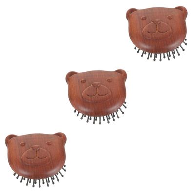 GLEAVI 3-Pack Wooden Scalp Massage Combs, Hair and Shampoo Brushes