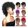 Puff Afro Curly Bun Hairpiece with Bangs, Clip-In Ponytail Extension for Women view 1