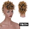 Puff Afro Curly Bun Hairpiece with Bangs, Clip-In Ponytail Extension for Women view 2